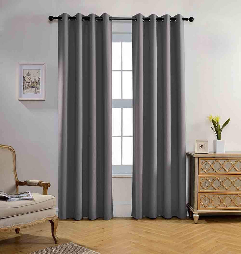 Miuco Room Darkening Texture Thermal Insulated Blackout Curtains for Bedroom 1 Pair 52X63 Inch Black Home & Garden > Decor > Window Treatments > Curtains & Drapes MIUCO Grey 52x84 inch 
