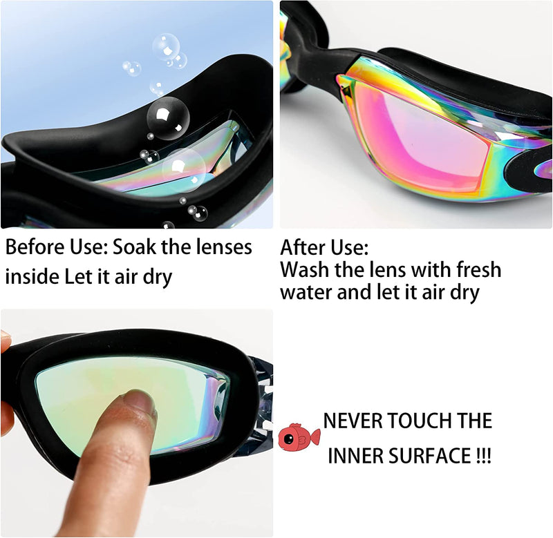 EWPJDK Swim Goggles - 2 Pack Swimming Goggles anti Fog No Leaking for Adult Women Men