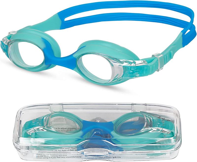 FYY Kids Swim Goggles ,Swimming Goggles for Kids (3-14)-Leak Proof Anti-Fog Anti-Uv for Age 3-16 Girls and Boys Furniture > Shelving > Wall Shelves & Ledges Fyy Blue  
