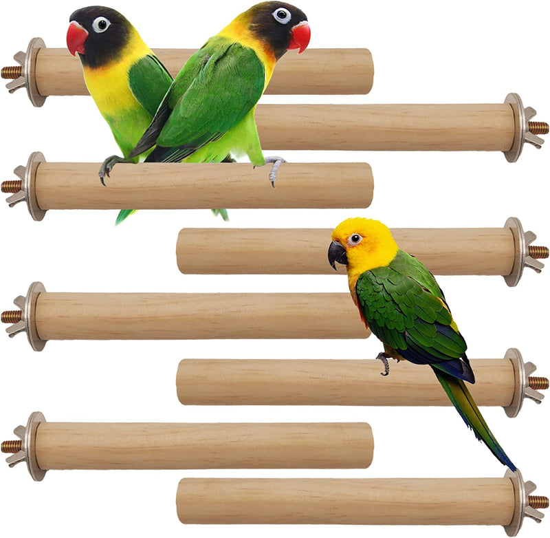 Hamiledyi Bird Perch Bird Stand Bird Cage Accessories Natural Wood Perch 5-Piece Set for Birds Animals & Pet Supplies > Pet Supplies > Bird Supplies Hamiledyi 8pcs  