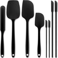 Silicone Spatula, Forc 8 Packs 600°F Heat Resistant BPA Free Nonstick Cookware Dishwasher Safe Flexible Lightweight, Food Grade Silicone Cooking Utensils Set for Baking, Cooking, and Mixing Black Home & Garden > Kitchen & Dining > Kitchen Tools & Utensils Forc Black  