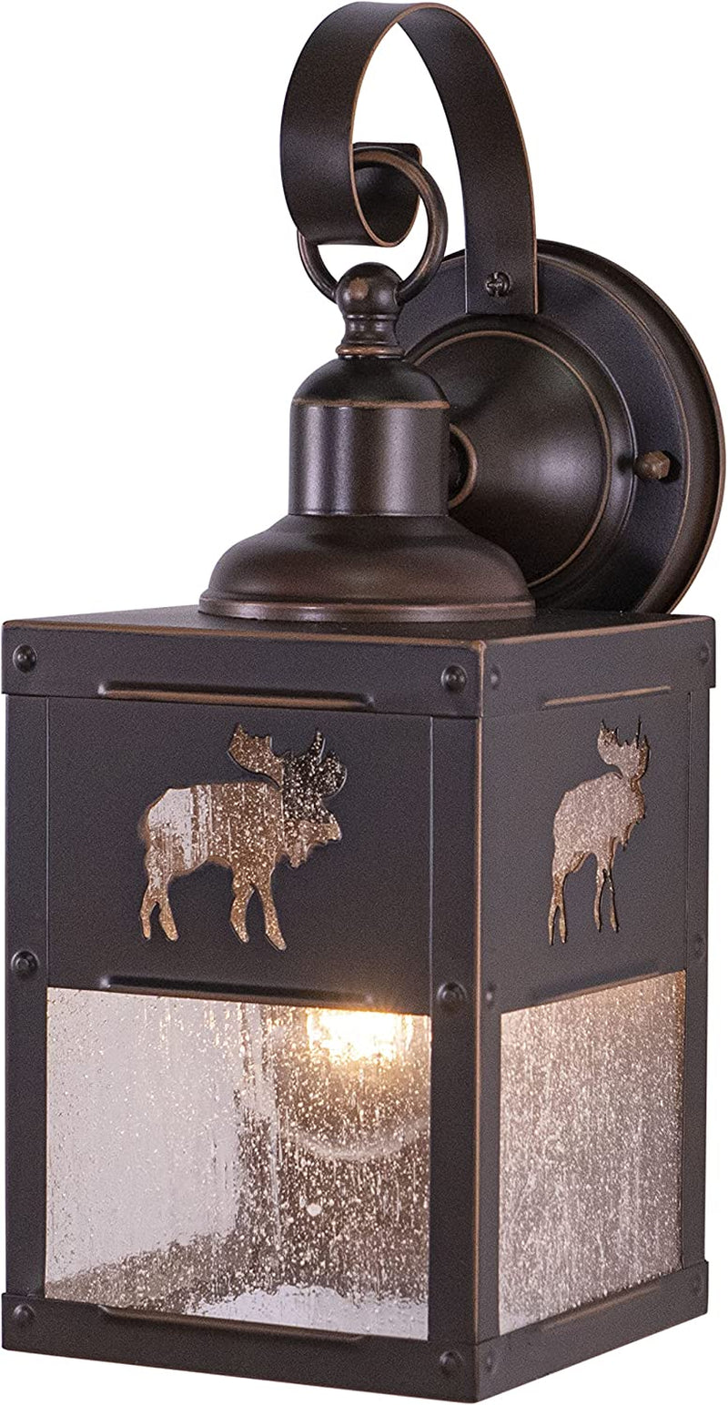 VAXCEL Trail Bronze Rustic Horse Cowboy Square Outdoor Flush Mount Ceiling Light Home & Garden > Lighting > Lighting Fixtures > Chandeliers Vaxcel Moose 5 in (W) Wall Light 