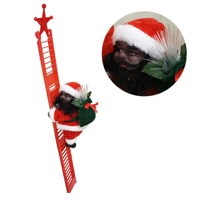 Electric Climbing Ladder Santa Claus Christmas Xmas Music Figurine Party Decor Home & Garden > Decor > Seasonal & Holiday Decorations& Garden > Decor > Seasonal & Holiday Decorations Actoyo Santa Black-Red Ladder  