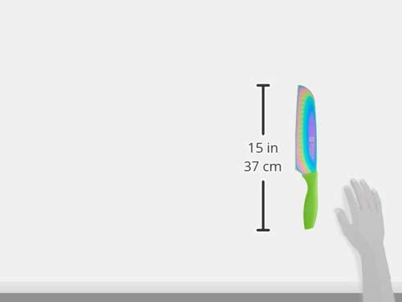 Hampton Forge HMC01E550S Rainbow Titanium – 10 Piece Knife Set with Blade Guards, Stainless Steel Home & Garden > Kitchen & Dining > Kitchen Tools & Utensils > Kitchen Knives Hampton Forge   