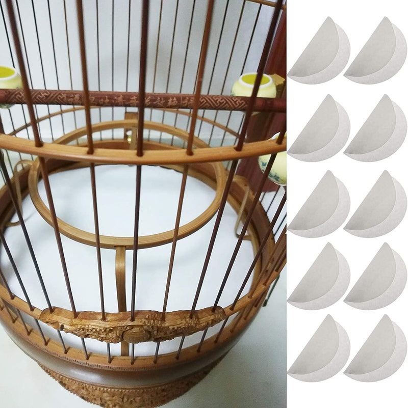 POPETPOP 100Pcs Bird Cage Liners Papers Disposable Parrot Bird Cage Cushion Pad Mat Accessories for Bird Parrot