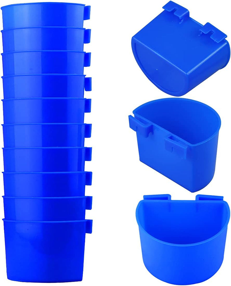 10 PCS Bird Cage Cups Hanging Water Cup Bird Cage Treats Cups Cage Cups for Chickens with Hooks Plastic Feeding & Watering Supplies Feeder Cup for Chicken for Poultry Gamefowl Rabbit Chicken Pigeons Animals & Pet Supplies > Pet Supplies > Bird Supplies > Bird Cage Accessories > Bird Cage Food & Water Dishes Bestchoice YOU   