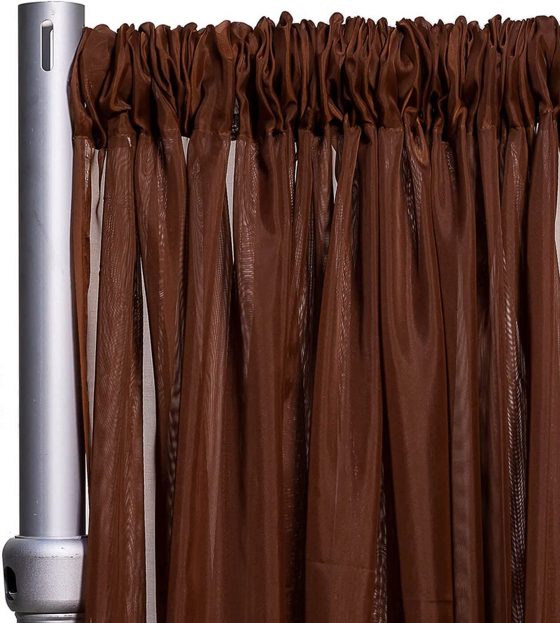 Event Decor Direct Long Sheer Voile Curtains for Windows with 4" Rod Pockets Party Celebrations Weddings Soft Versatile & Washable, 10Ft Wide X 10Ft Long, White Home & Garden > Decor > Window Treatments > Curtains & Drapes Event Decor Direct Brown 15FT 