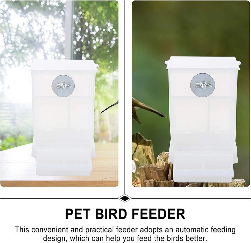 VILLCASE Bird Cage Feeder Automatic Pigeon Bird Feeder, Bird Feeder Automatic Pet Feeder Bird Food Container Tool Feeding Tool for Parrot Pigeon Parakeet Canary Cockatiel 2PCS Parakeet Cage Animals & Pet Supplies > Pet Supplies > Bird Supplies > Bird Cage Accessories > Bird Cage Food & Water Dishes VILLCASE   