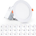 LEDIARY 24 Pack LED Recessed Lighting 6 Inch with Junction Box, 3000K Warm White, 1100LM, 12W Eqv 110W, Dimmable Can-Killer Downlight - IC Rated, ETL Certified Home & Garden > Lighting > Flood & Spot Lights LEDIARY 6000k - Clear White 6 inch 