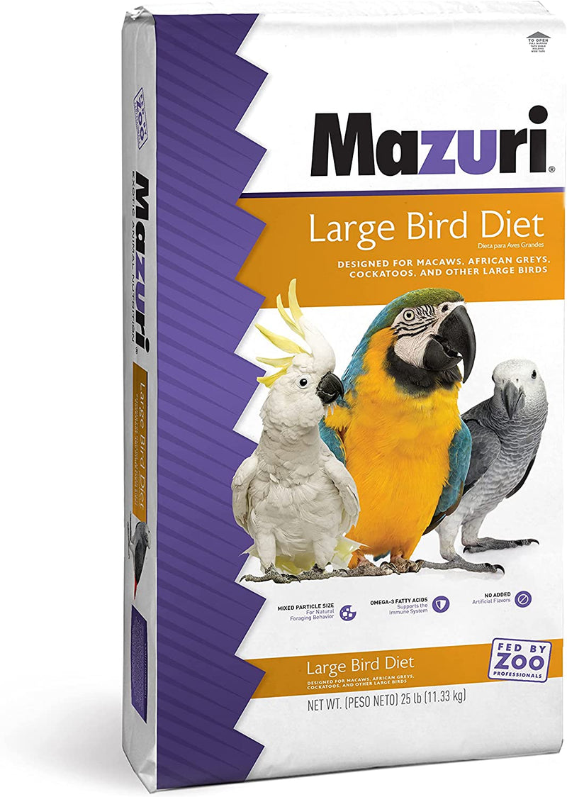 Mazuri | Nutritionally Complete Large Bird Food | 25 Pound (25 Lb.) Bag Animals & Pet Supplies > Pet Supplies > Bird Supplies > Bird Food Land O' Lakes Inc.   