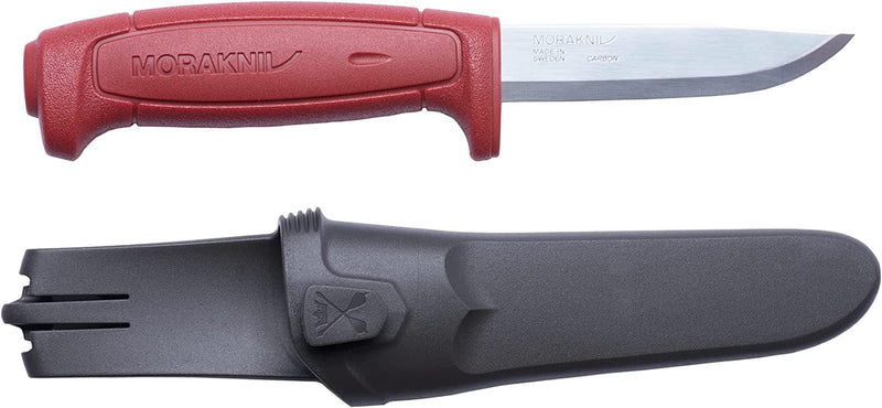 Morakniv Craftline Basic 511 High Carbon Steel Fixed Blade Utility Knife and Combi-Sheath, 3.6-Inch Blade Sporting Goods > Outdoor Recreation > Fishing > Fishing Rods Mora Red  