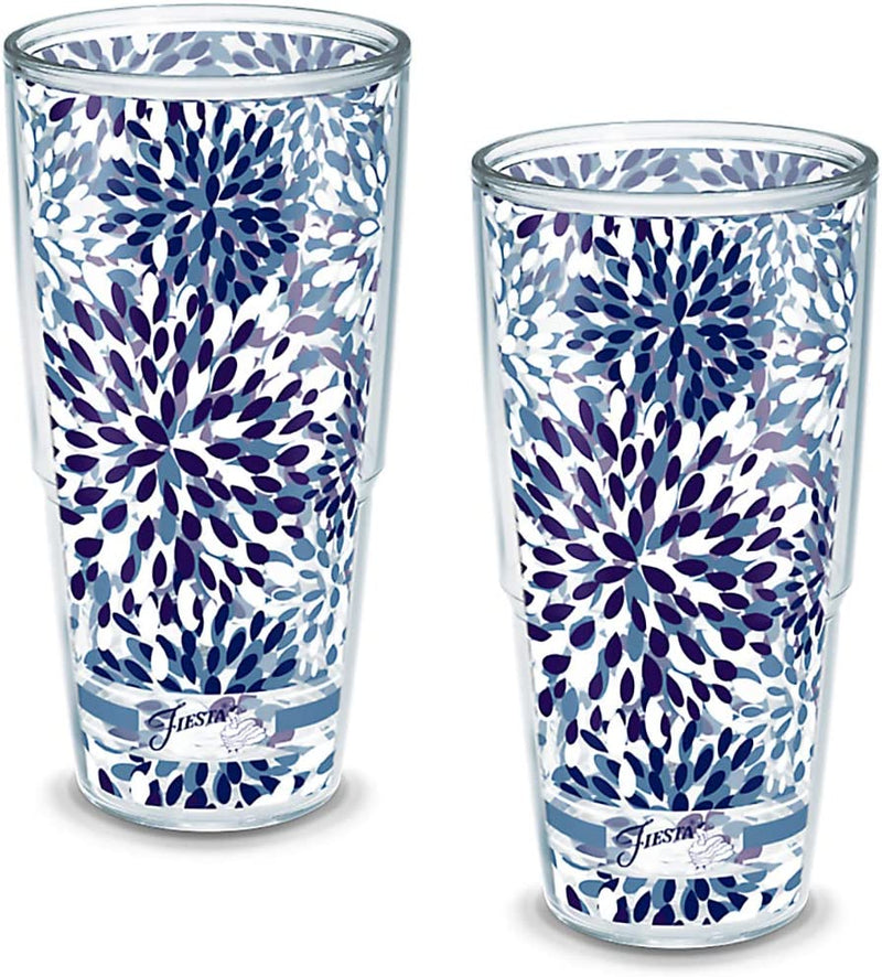 Tervis Made in USA Double Walled Fiesta Insulated Tumbler Cup Keeps Drinks Cold & Hot, 16Oz - 2Pk, Lapis Calypso Home & Garden > Kitchen & Dining > Tableware > Drinkware Tervis Tumbler Company Unlidded 24oz - 2pk 