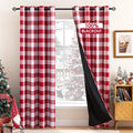 MIULEE Buffalo Plaid Curtains for Farmhouse Bedroom, Blackout Window Drapes with Grommets for Living Room Darkening Light Blocking and Thermal Insulated Set of 2 Panels, W 52" X L 84" Navy and White Home & Garden > Decor > Window Treatments > Curtains & Drapes MIULEE Red and White W 52"x L 84" 