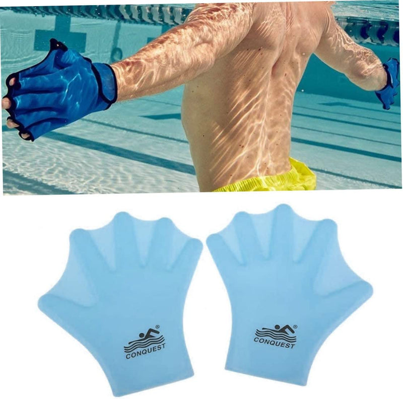Eaarliyam Webbed Gloves, Swimming Paddles Aquatic Full Finger Hand Flippers, for Diving Surfing Training Yellow 1Pair Sporting Goods > Outdoor Recreation > Boating & Water Sports > Swimming > Swim Gloves Eaarliyam   