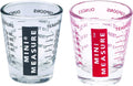 Kolder Mini Measure Heavy Glass, 20-Incremental Measurements Multi-Purpose Liquid and Dry Measuring Shot Glass, Red and Blue, Set of 2 Home & Garden > Kitchen & Dining > Barware Harold Import Company, Inc. Red and Black Set of 2 