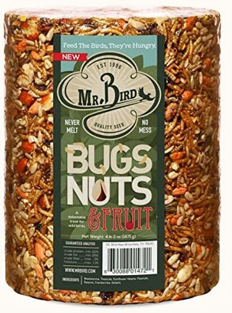 Mr. Bird Wild Bird Seed Large Cylinder Bugs, Nuts & Fruit 4 Lbs. 2 Oz. Animals & Pet Supplies > Pet Supplies > Bird Supplies > Bird Food Mr. Bird 1  