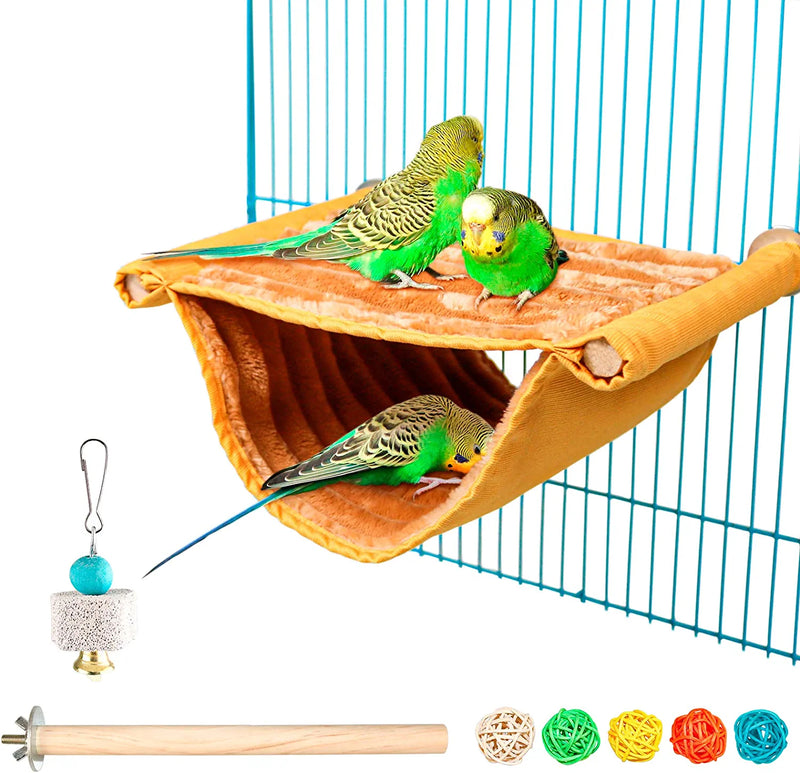 Bird Nest House Winter Warm Parrot House Bed Hammock Tent Toy Bird Cage Perch Stand for Parrots Budgies Parakeet Cockatiels Lovebird Cockatoo Finch Hamster Chinchilla and Other Small Animals (H01) Animals & Pet Supplies > Pet Supplies > Bird Supplies > Bird Toys Roundler   