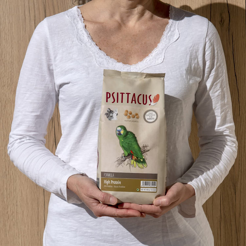 Psittacus High Protein 800 G | Complete Pellet Diet for Amazons, Cockatoos and Ringneck Parakeet | Premium Food for Birds, 100% No-Gmo Animals & Pet Supplies > Pet Supplies > Bird Supplies > Bird Food Psittacus   