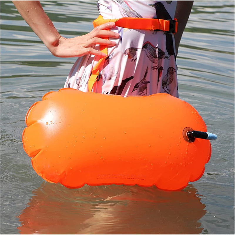Bevve Swimming Training Equipment Swimming Lifesaving Buoys Thickened Swimming Buoy Single PVC Airbag Swimming Lifebuoy Buoy Diving Drifting Water Sports for Children and Adults (Color : Red) Sporting Goods > Outdoor Recreation > Boating & Water Sports > Swimming GuangPingXianChuXingWuJinBaiHuoJingYingB   