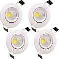 LED Downlight ZDPCYT 110V Dimmable 3WCOB CRI80 LED Spotlight Lamp 2 Inch down Lights Adjustable Recessed Lighting Fixture &Trim Lighting T Pack of 4 with Driver (Nature White(4000-4500K)) Home & Garden > Lighting > Flood & Spot Lights ZDPCYT Nature White(4000-4500K)  