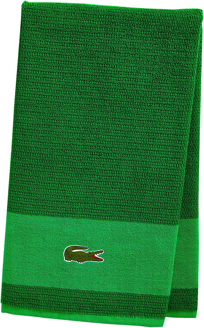 Lacoste Match Bath Towel, 100% Cotton, 600 GSM, 30"X52", Magenta Home & Garden > Linens & Bedding > Towels Lacoste Field Green  