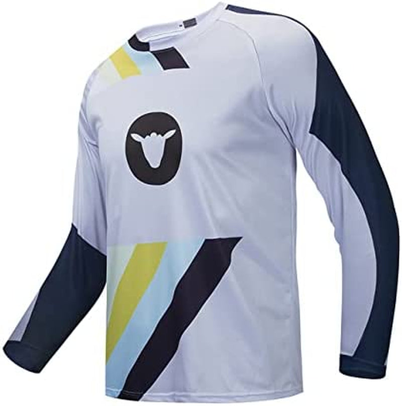 Men'S MTB Jersey Long Sleeve Mountain Bike Shirt Bicycle Cycling Tops Quick Dry&Moisture-Wicking Sporting Goods > Outdoor Recreation > Cycling > Cycling Apparel & Accessories KOL DEALS 002 Small 