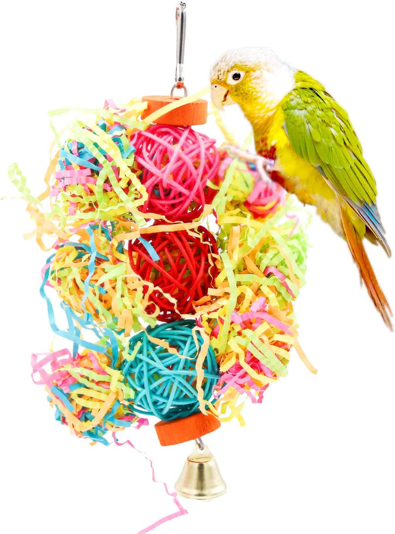 Bac-Kitchen Parrot Cage Toys Bird Swing Toys Parrot Shredder Toy Shred Foraging Hanging Cage Toy Wood Beads Bells Wooden Hammock Hanging Toys for Budgie Lovebirds Conures Parakeet (5 Pack) Animals & Pet Supplies > Pet Supplies > Bird Supplies > Bird Toys Bac-kitchen   