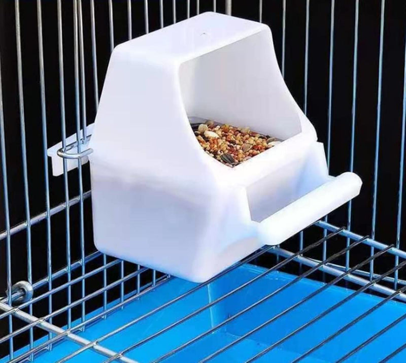 BRYHZKCM Small Bird Slot Feeder No Mess Cage Hanging Feeder Cup Plastic Food & Water Dispenser Bowl，(2 Pieces) Animals & Pet Supplies > Pet Supplies > Bird Supplies > Bird Cage Accessories > Bird Cage Food & Water Dishes Qiangwan   