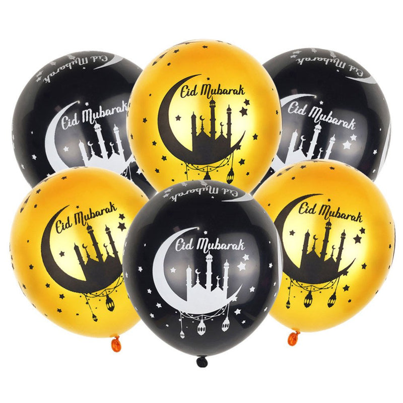 Eid Mubarak Balloons Ramadan Festival Decoration Dinner Party Decoration for Home Event & Party Supplies Party Balloons Silver Arts & Entertainment > Party & Celebration > Party Supplies Fly Sunton   
