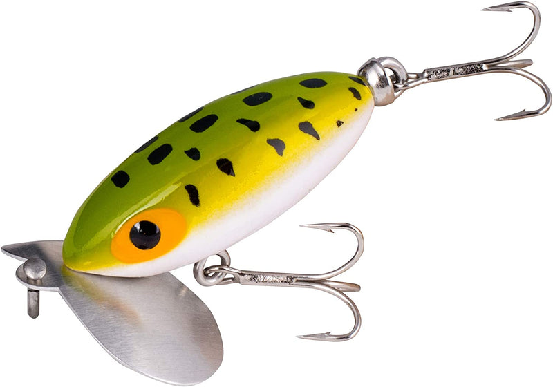 Arbogast Jitterbug Topwater Bass Fishing Lure - Excellent for Night Fishing Sporting Goods > Outdoor Recreation > Fishing > Fishing Tackle > Fishing Baits & Lures Pradco Outdoor Brands Frog White Belly G600 (2 1/2 in, 3/8 oz) 