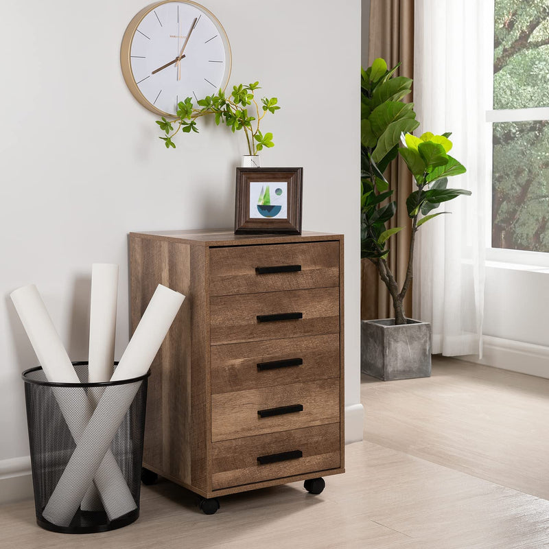 Naomi Home Office File Cabinets Wooden File Cabinets for Home Office Lateral File Cabinet Wood File Cabinet Mobile File Cabinet Mobile Storage Cabinet Filing Storage Drawer White/5 Drawer Home & Garden > Household Supplies > Storage & Organization Naomi Home Walnut 5 Drawer 