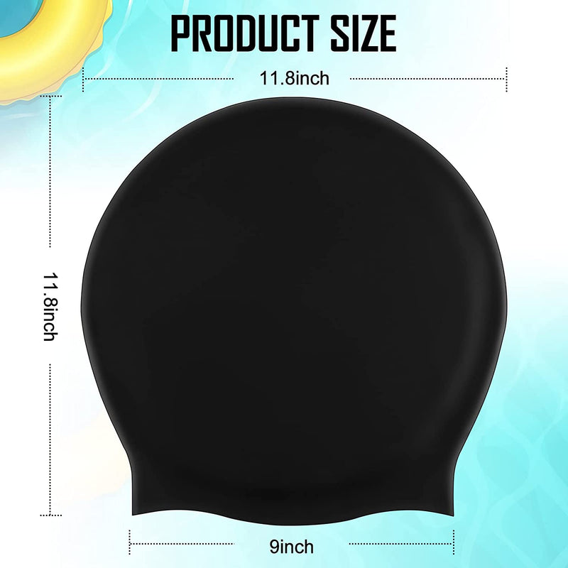 2 Pieces Extra Large Swim Cap for Africa Women Braids and Dreadlocks Large Silicone Swim Cap for Long Thick Curly Hair Dreadlocks Braids Weaves Women, Men, Kids Swim Cap Sporting Goods > Outdoor Recreation > Boating & Water Sports > Swimming > Swim Caps Chuarry   