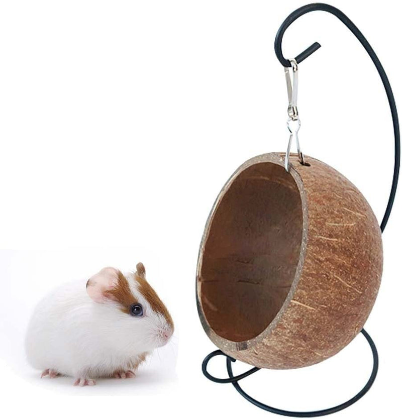 Xinyin Natural Coconut Hamster Hideout Hammock, Hanging Hamster Bed House, Small Animal Habitat Decor Cage Nest Accessories(Nest(Without Mat)) Animals & Pet Supplies > Pet Supplies > Bird Supplies > Bird Cages & Stands Xinyin   