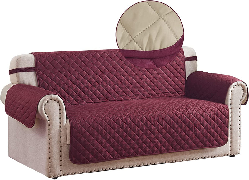 RHF Reversible Sofa Cover, Couch Covers for Dogs, Couch Covers for 3 Cushion Couch, Couch Covers for Sofa, Couch Cover, Sofa Covers for Living Room,Sofa Slipcover,Couch Protector(Sofa:Chocolate/Beige) Home & Garden > Decor > Chair & Sofa Cushions Rose Home Fashion Merlot/Tan Medium 