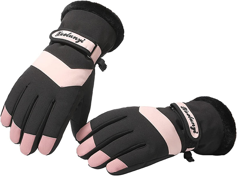 Mittens for Women Cold Weather Insulated Women Winter Outdoor Sports Skiing Riding Cold Proof Gloves Mittens Toddler Sporting Goods > Outdoor Recreation > Boating & Water Sports > Swimming > Swim Gloves Bmisegm Black One Size 