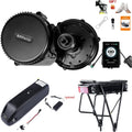 BAFANG BBS02 48V 750W Mid Drive Kit with Battery (Optional), 8Fun Bicycle Motor Kit with LCD Display & Chainring, Electric Brushless Bike Motor Motor Para Bicicleta for 68-73Mm BB Sporting Goods > Outdoor Recreation > Cycling > Bicycles BAFANG P860C Display 46T (NO Battery) 