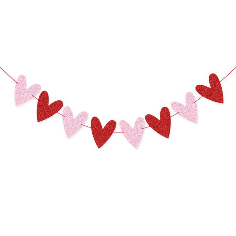 Tangnade Home Decor Valentine'S Day Decoration Flag Flash Pink Love Flower Decoration Love Party Home & Garden > Decor > Seasonal & Holiday Decorations TANGNADE   