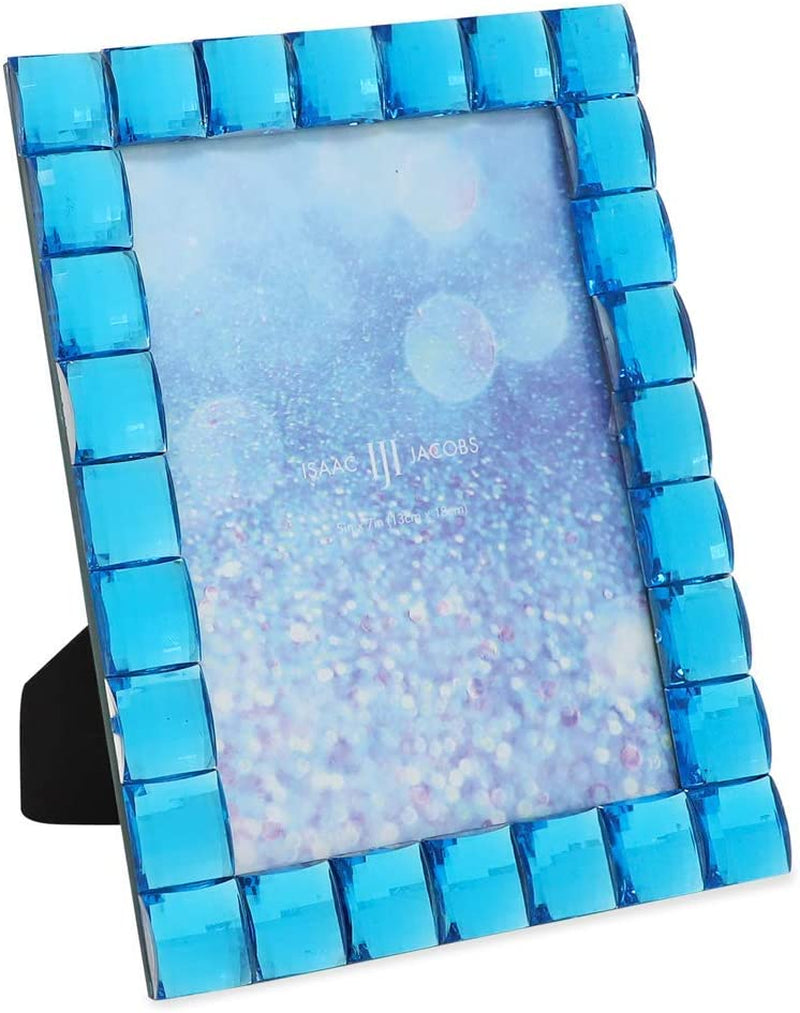 Isaac Jacobs Decorative Sparkling Light Purple Jewel Picture Frame, Photo Display & Home Décor (4X6, Light Purple) Home & Garden > Decor > Picture Frames Isaac Jacobs International Turquoise 5x7 