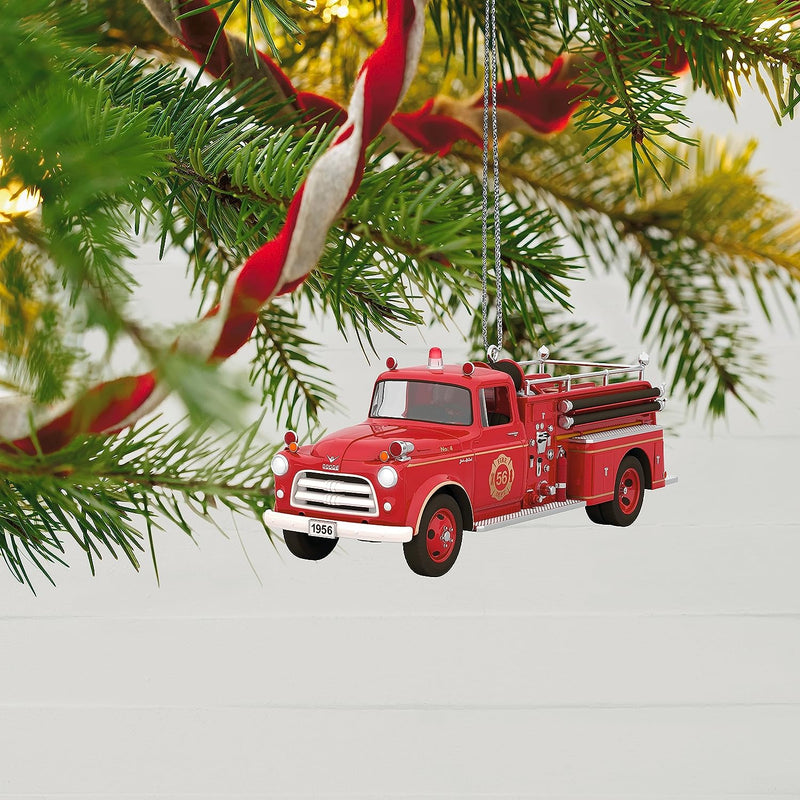 Hallmark Keepsake Christmas Ornament 2023, Fire Brigade 1956 Dodge Fire Engine 2023, Ornament with Light, Fire Fighter Gifts  Hallmark   