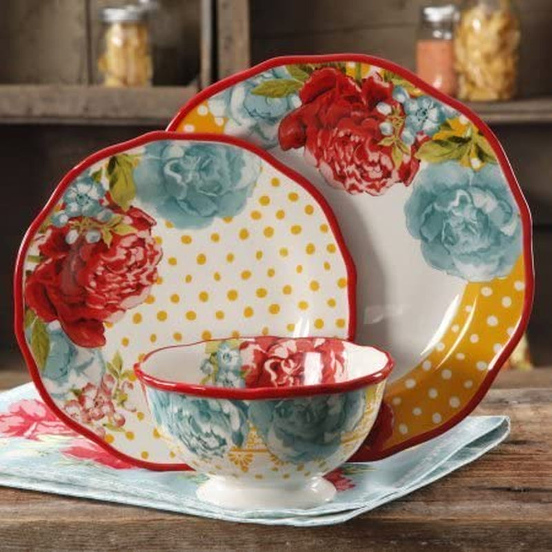 The Pioneer Woman Blossom Jubilee 12-Piece Dinnerware Set Home & Garden > Kitchen & Dining > Tableware > Dinnerware Artist Unknown   