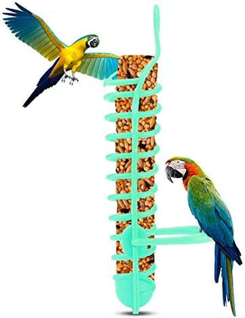 Parrots Feeder Basket Plastic Food Fruit Feeding Perch Stand Holder for Pet Bird Supplies Fruit Vegetable Millet Container Animals & Pet Supplies > Pet Supplies > Bird Supplies > Bird Cage Accessories > Bird Cage Food & Water Dishes Keenso Green  