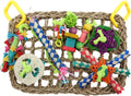 ZOCONE Bird Toys, Bird Foraging Toys, Bird Chewing Toys, Edible Seagrass Woven Parrot Toys, Loofah Hanging Bird Toys for Cockatiels, Parakeets, Medium/Small Parrots, Finch, Lovebirds Animals & Pet Supplies > Pet Supplies > Bird Supplies > Bird Toys ZOCONE NO.2  
