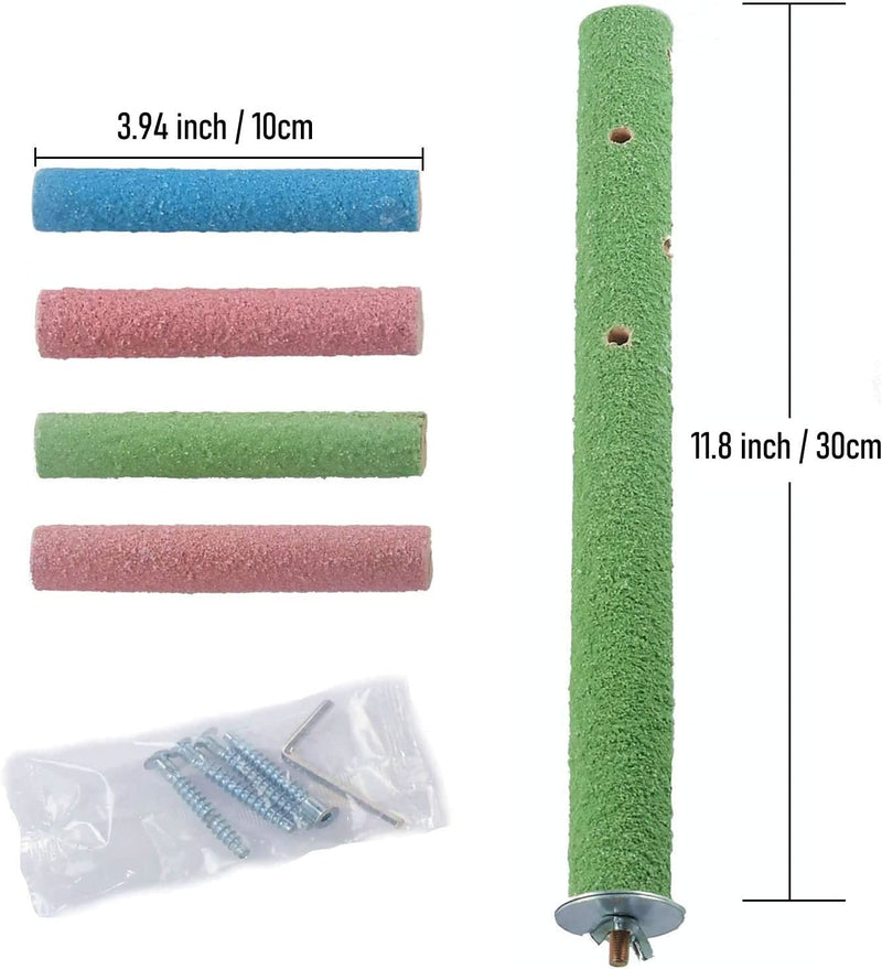 Mrli Pet Parrot Perch Rough-Surfaced, Sand Perches for Parakeet and Other Small Bird Keeps Beaks & Claws Trimmed Animals & Pet Supplies > Pet Supplies > Bird Supplies Mrli Pet   