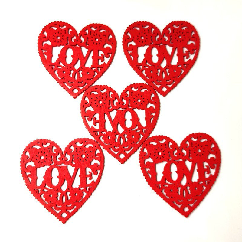 Exywaves Garden and Home Decor 10Pcs Valentines Day Decorations Heart-Shaped Mask Souvenir Tree Hanging Ornament Home & Garden > Decor > Seasonal & Holiday Decorations Exywaves   
