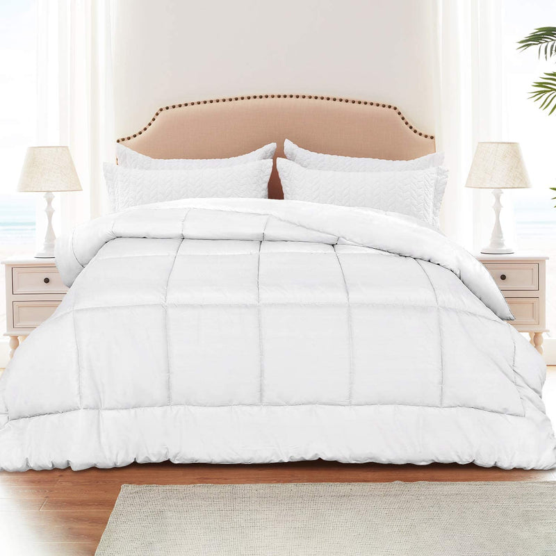 TECHTIC Comforter Duvet Insert King Size, Plush White Comforter Down… Home & Garden > Linens & Bedding > Bedding > Quilts & Comforters TECHTIC   
