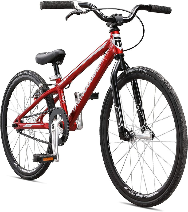 Mongoose Title Junior BMX Race Bike, 20-Inch Wheels, Beginner to Intermediate Riders, Lightweight Aluminum Frame, Internal Cable Routing Sporting Goods > Outdoor Recreation > Cycling > Bicycles Pacific Cycle, Inc. Red Mini 20-Inch Wheels