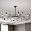 20 Light Large Black Chandeliers for Dining Room Modern LED Close to Ceiling Light Fixtures Adjustable Pendant Lighting Fixture for Bedroom Living Room Kitchen Island Foyer（W:74In H:35In Home & Garden > Lighting > Lighting Fixtures > Chandeliers Ziqili 20-Light  