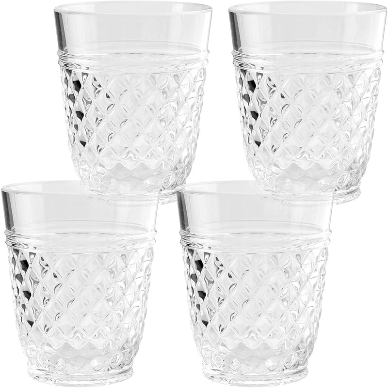 PG Drinkware Collection-Premium Quality Super Clear Acrylic 14Oz Plastic Water Tumblers - Set 4 Home & Garden > Kitchen & Dining > Tableware > Drinkware PG DOF Style  
