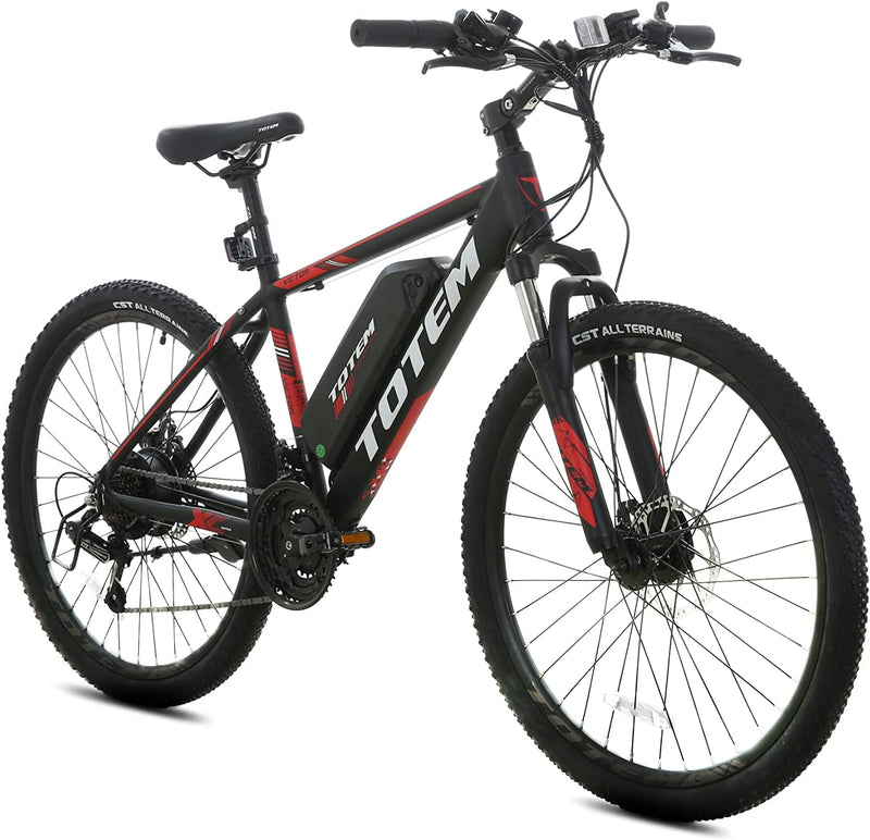 Totem Electric Bike for Adults 26”, Electric Mountain Bicycle 350W Motor, 20MPH Victor 2.0 with 36V 10.4Ah Removable Battery, E-MTB with Shimano 21 Speed Gears, Upgraded Adjustable Stem Sporting Goods > Outdoor Recreation > Cycling > Bicycles Totem VICTOR 2.0-black  