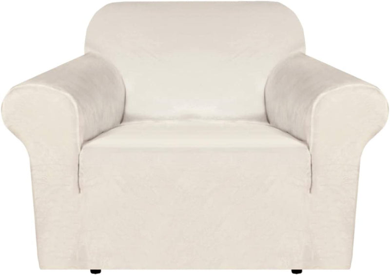 H.VERSAILTEX Stretch Velvet Sofa Covers for 3 Cushion Couch Covers Sofa Slipcovers Furniture Protector Soft with Non Slip Elastic Bottom, Crafted from Thick Comfy Rich Velour (Sofa 70"-96", Ivory) Home & Garden > Decor > Chair & Sofa Cushions H.VERSAILTEX Ivory Armchair 